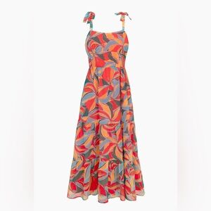 Adelyn Rae Multicolor Leaf Print Maxi Dress